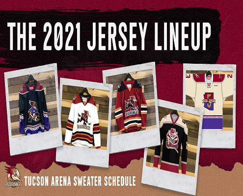 Roadrunners Reveal 2021 Tucson Arena Jersey Schedule