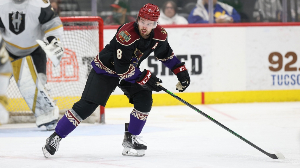 Michael Carcone 2021-2022 Tucson Roadrunners Alternate Set Game Worn Jersey  — Desert Hockey Threads