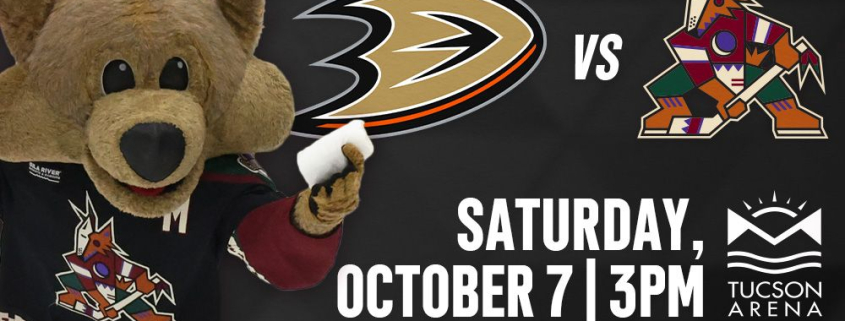 Coyotes Return To Tucson Arena For October 7 Preseason Action 