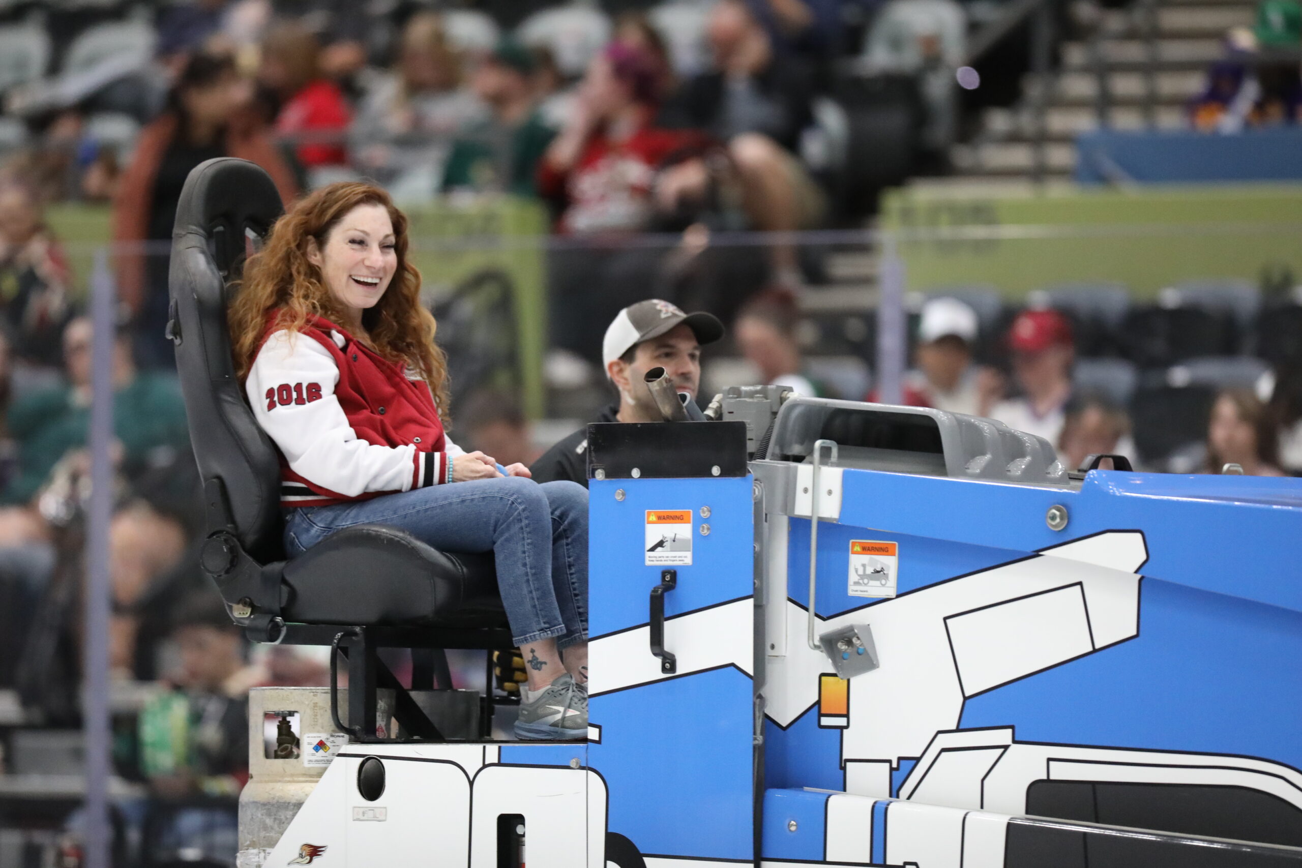 Zamboni resurfacing the ice at Tucson Arena
